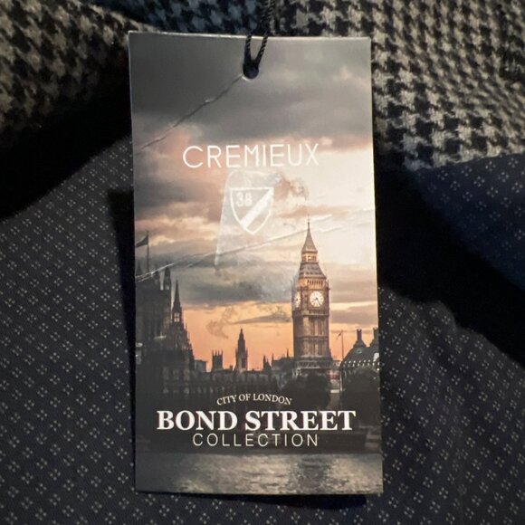 Mens Cremieux Bond Street Collection Dark Grey Houndstooth Vest M Wool Blend - Picture 3 of 8